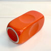 Vase rectangulaire orange Parravicini année 70 Vase rectangulaire orange Parravicini année 70