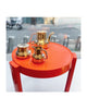 Table d'appoint ronde orange Kastilia 1970 Table d'appoint ronde orange Kastilia 1970