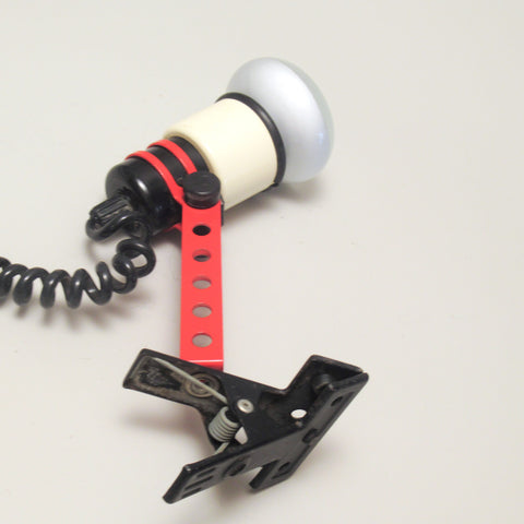 Lampe à pince noire et rouge Claude 1970