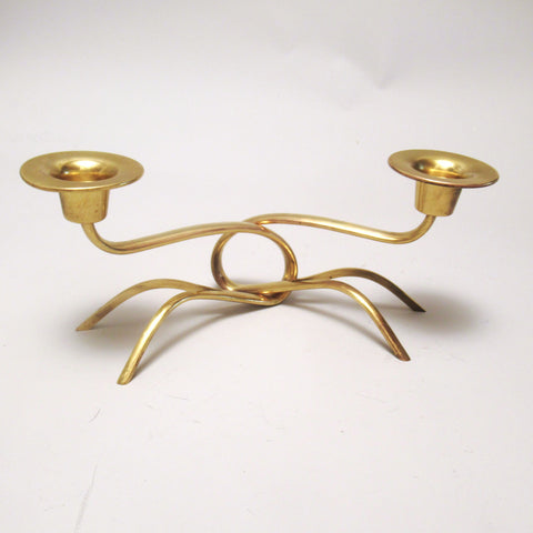 Paire de bougeoirs en laiton WMF Années 60