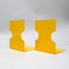 Paire de serre-livres jaunes Paire de serre-livres jaunes