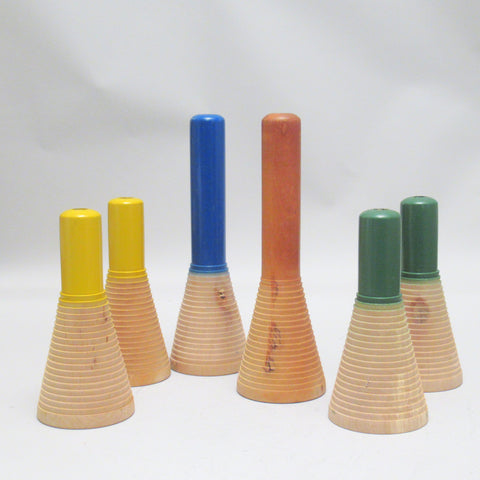 Bougeoir bobine vintage en bois