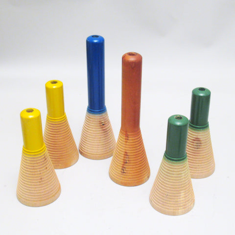 Bougeoir bobine vintage en bois