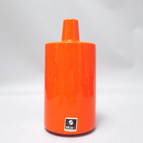 Vase bouteille 303 orange en céramique Pino Spagnolo Sicart