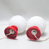 Paire de lampes boule rouge années 70 Paire de lampes boule rouge années 70