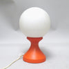 Petite lampe boule sur pied tulipe orange Années 70 Petite lampe boule sur pied tulipe orange Années 70