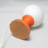 Petite lampe boule sur pied tulipe orange Années 70 Petite lampe boule sur pied tulipe orange Années 70