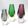 Trois vases Prisme Sommerso Murano Flavio Poli Années 60 Trois vases Prisme Sommerso Murano Flavio Poli Années 60