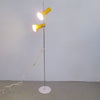 Lampadaire à 2 spots jaunes Années 80 Lampadaire à 2 spots jaunes Années 80