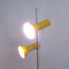 Lampadaire à 2 spots jaunes Années 80 Lampadaire à 2 spots jaunes Années 80