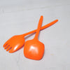Couverts à salade orange Années 70 Couverts à salade orange Années 70
