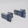 Paire de patères plexi et chrome Annees 1970 Paire de patères plexi et chrome Annees 1970