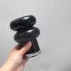 Petit vase bilobé en verre noir Petit vase bilobé en verre noir