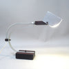 Lampe de bureau italienne en bois et aluminium Années 70 Lampe de bureau italienne en bois et aluminium Années 70