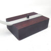 Lampe de bureau italienne en bois et aluminium Années 70 Lampe de bureau italienne en bois et aluminium Années 70