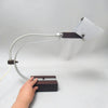 Lampe de bureau italienne en bois et aluminium Années 70 Lampe de bureau italienne en bois et aluminium Années 70