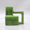 Petit vase geometrique vert Années 70 Petit vase geometrique vert Années 70