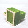 Petit vase geometrique vert Années 70 Petit vase geometrique vert Années 70