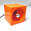 Lampe cube en céramique orange Années 70 Lampe cube en céramique orange Années 70