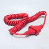 Rallonge scoubidou tortillon rouge Années 70 Rallonge scoubidou tortillon rouge Années 70