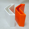 Paire de vases chevron orange et blanc Sezione Design Gabbianelli Paire de vases chevron orange et blanc Sezione Design Gabbianelli