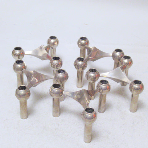 Cinq Bougeoirs Nagel Chrome 1965