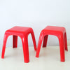Paire de tabourets Small rouge Castiglioni Gaviraghi Lanza Valenti Paire de tabourets Small rouge Castiglioni Gaviraghi Lanza Valenti