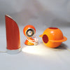 Lampe italienne OVNI orange Années 60 Lampe italienne OVNI orange Années 60