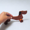 Jouet Chien à roulettes en bois annnées 70 Jouet Chien à roulettes en bois annnées 70