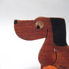 Jouet Chien à roulettes en bois annnées 70 Jouet Chien à roulettes en bois annnées 70
