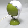 Lampe boule italienne blanc et kaki Années 70 Lampe boule italienne blanc et kaki Années 70