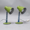 Paire de petites lampes kaki Targetti 1970 Paire de petites lampes kaki Targetti 1970