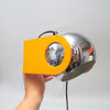 Lampe italienne orange et chrome Space Age Années 70 Lampe italienne orange et chrome Space Age Années 70