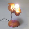 Lampe fleur en bois Années 70 Lampe fleur en bois Années 70