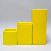 Trois vases jaunes Franco Bettonica Sezione Design Gabbianelli Trois vases jaunes Franco Bettonica Sezione Design Gabbianelli