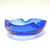 Cendrier en verre bleu Bullicante Murano Carlo Scarpa  Venini Années 60/70 Cendrier en verre bleu Bullicante Murano Carlo Scarpa  Venini Années 60/70