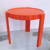 Table d'appoint ronde orange Kastilia 1970 Table d'appoint ronde orange Kastilia 1970