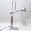 Grande lampe articulée en inox brossé Jean Pierre Bouvier 1970 Grande lampe articulée en inox brossé Jean Pierre Bouvier 1970