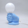 Lampe Main bleue en ceramique Steinebach Années 80 Lampe Main bleue en ceramique Steinebach Années 80
