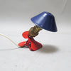 Petite lampe à pince rouge et bleue Années 70 Petite lampe à pince rouge et bleue Années 70