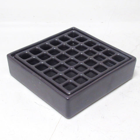 Vase à Ikebanan en céramique noire Franco Bucci Laboratorio Pesaro Années 60