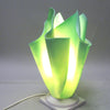 Lampe drapé vert Années 80 Lampe drapé vert Années 80