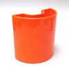Vase courbe en céramique orange Curcio 1970 Vase courbe en céramique orange Curcio 1970