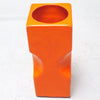 Vase geométrique en céramique orange Spagnolo Sicart Années 70 Vase geométrique en céramique orange Spagnolo Sicart Années 70