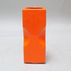 Vase geométrique en céramique orange Spagnolo Sicart Années 70 Vase geométrique en céramique orange Spagnolo Sicart Années 70