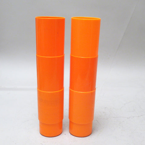 Six gobelet plastique orange Plastique de Bourgogne circa 1970