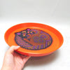 Plateau rond à décor de chat Années 70 Plateau rond à décor de chat Années 70