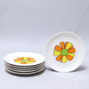 Six assiettes à dessert Fleur Années 70 Six assiettes à dessert Fleur Années 70