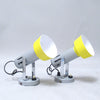Paire de spots Luminaire Delmas jaune gris années 80 Paire de spots Luminaire Delmas jaune gris années 80