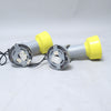 Paire de spots Luminaire Delmas jaune gris années 80 Paire de spots Luminaire Delmas jaune gris années 80